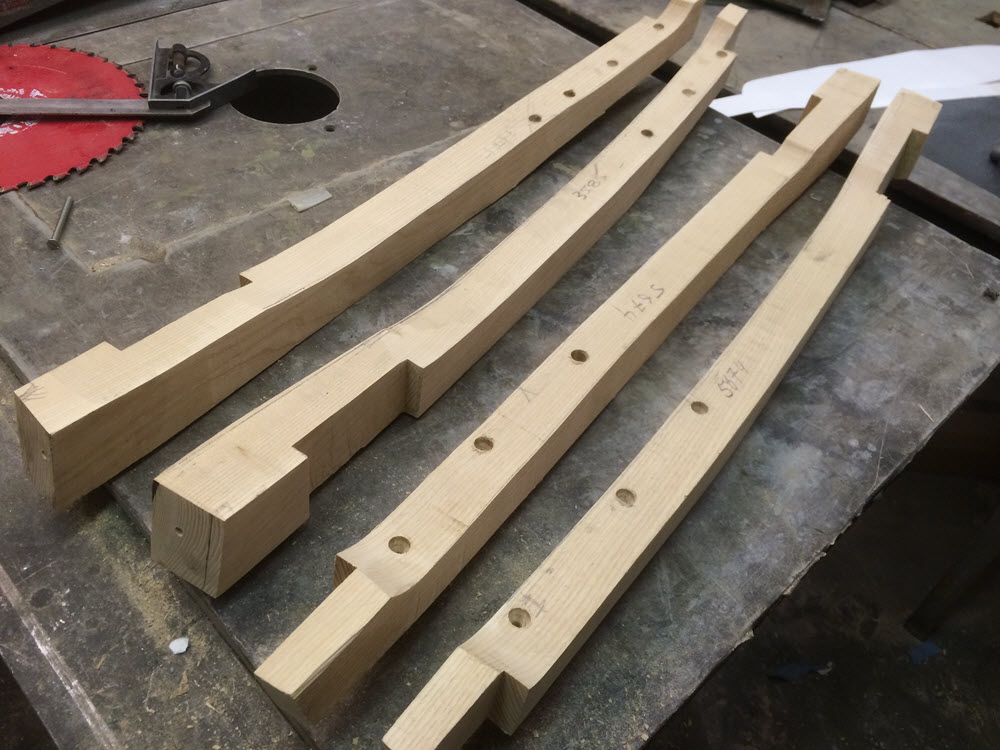 completed rockers after all operations were completed in-situ